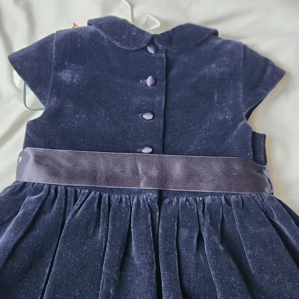 Navy velvet dress